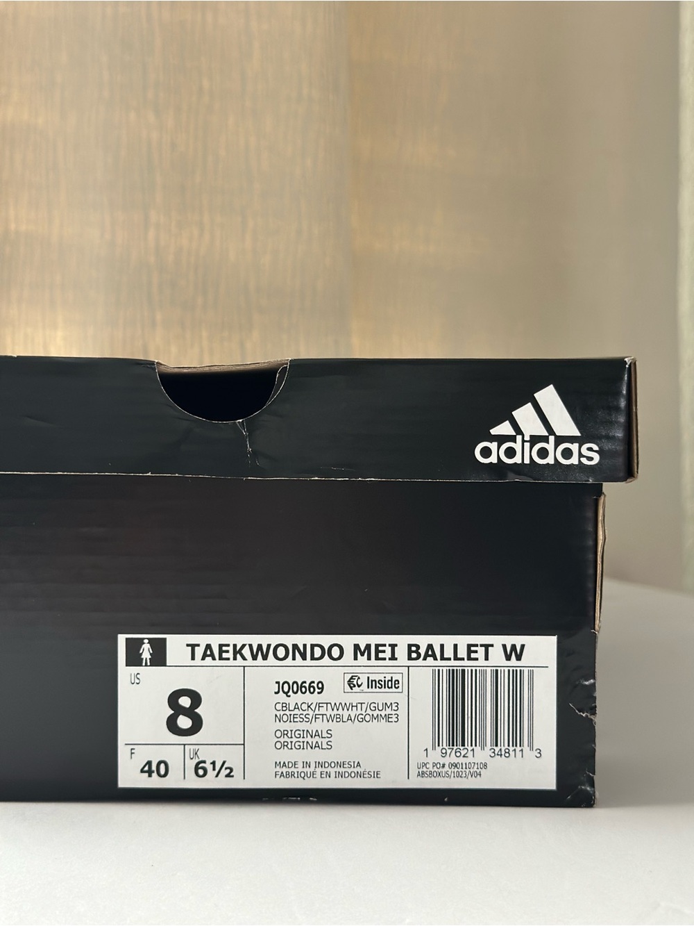 Adidas Taekwondo Mei Ballet W Flats Black Gum Sole Shoes Women’s Size 8 NWT - Picture 8 of 8